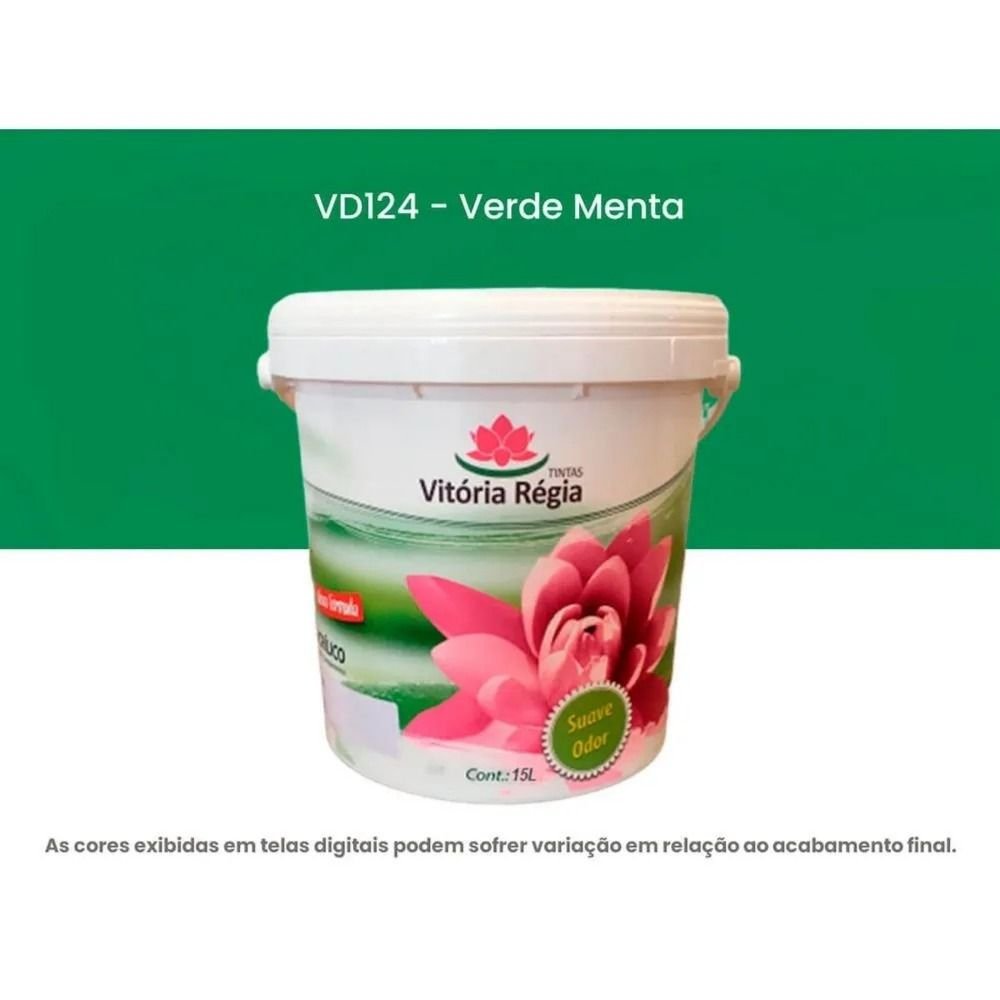 Tinta Acrílica Econômica Semibrilho 15 L Verde Menta Vitória Régia