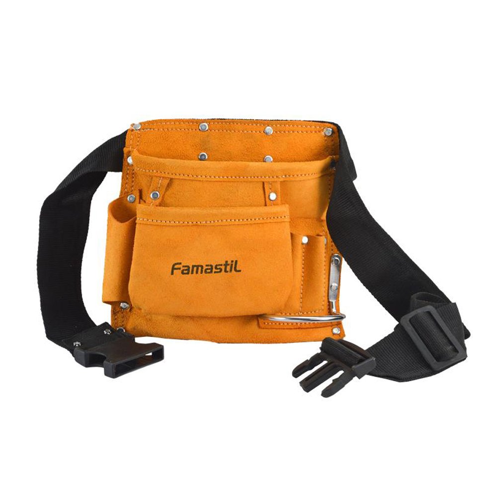 Cinturão Duplo Para Ferramentas 5 Bolsos Famastil