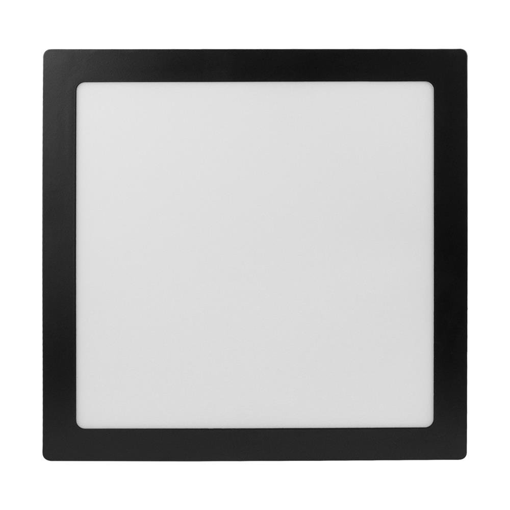 Painel de LED 24 W 6500k Quadrado Embutir Preto Foxlux