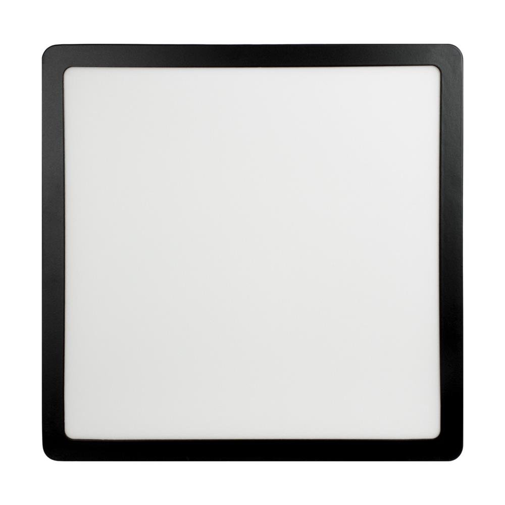 Painel de LED 24 W 4000k Quadrado Sobrepor Preto Foxlux