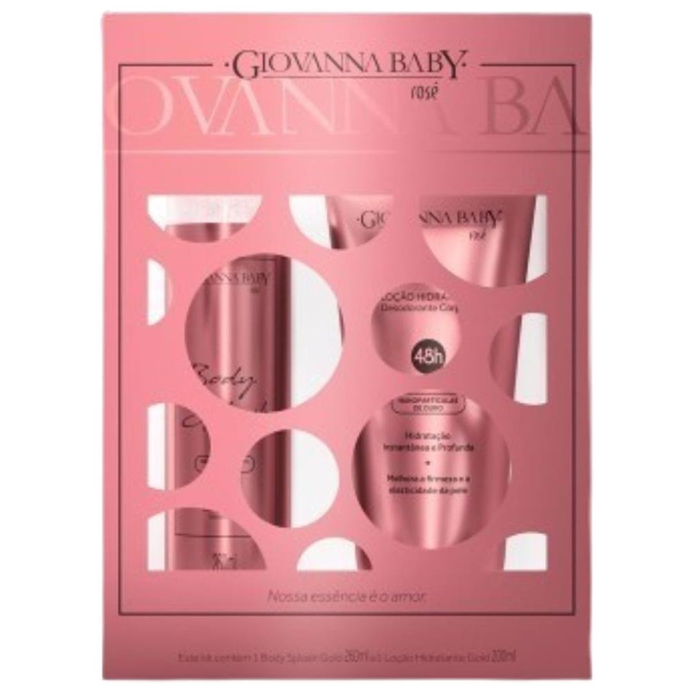 Kit Body Splash + Locao Hidratante Rose Giovanna Baby
