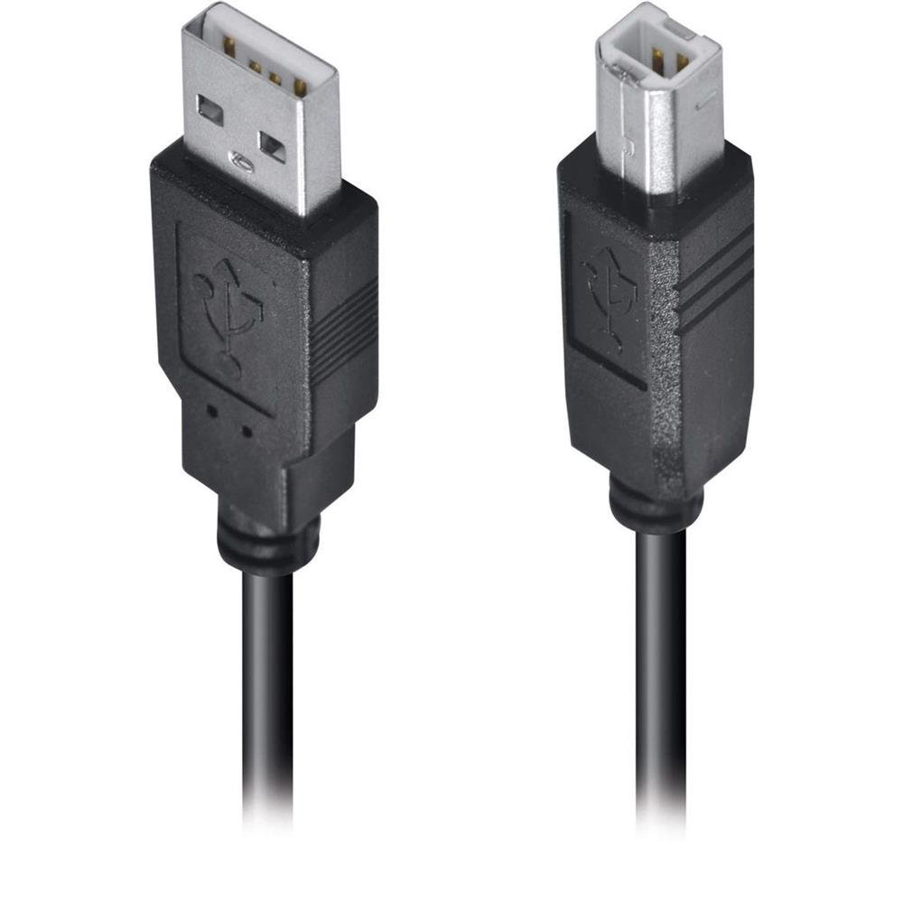 Cabo Usb Para Impressora A Macho X B Macho 2.0 - 1.8m (10 Unidades) - Uambm-18