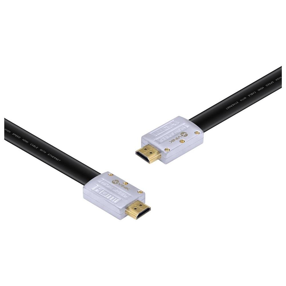 Cabo Hdmi 2.0 4k Ultra Hd 3d Conexão Ethernet Flat Com Conector Desmontável 5 Metros - H20fl-5