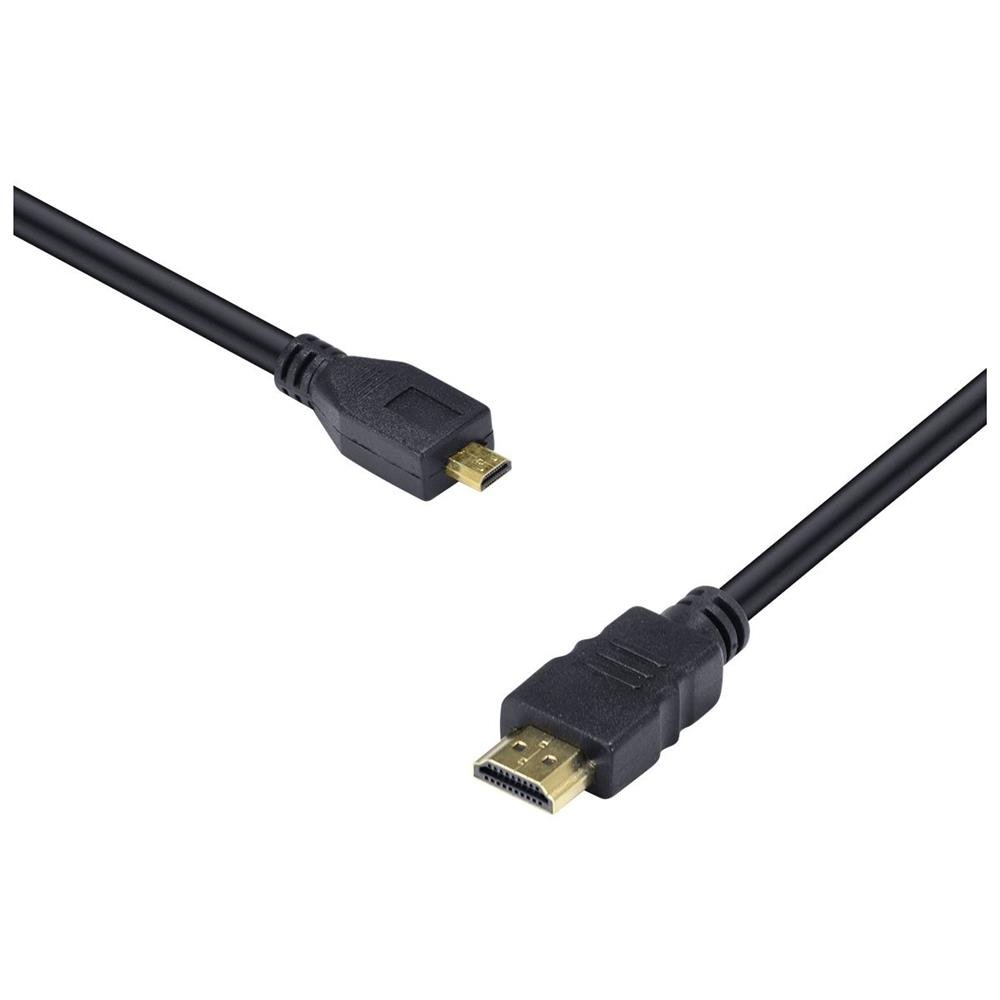 Cabo Hdmi 2.0 Para Micro Hdmi 4k Ultra Hd 3d Conexão Ethernet 2 Metros - H20mc-2