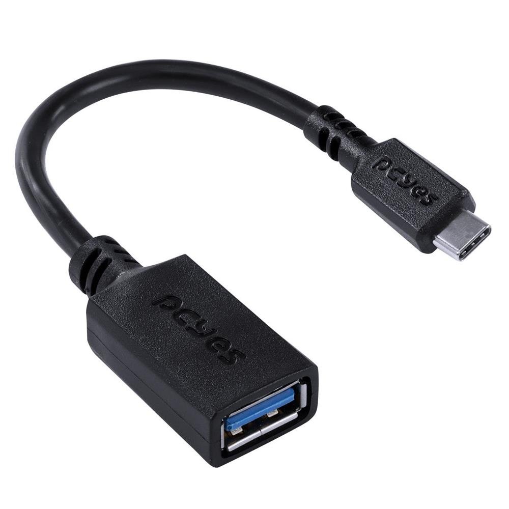 Cabo Adaptador Otg Tipo C Para Usb A 3.0 Para Celular Smartphone 15 Cm Preto - P3amup-15
