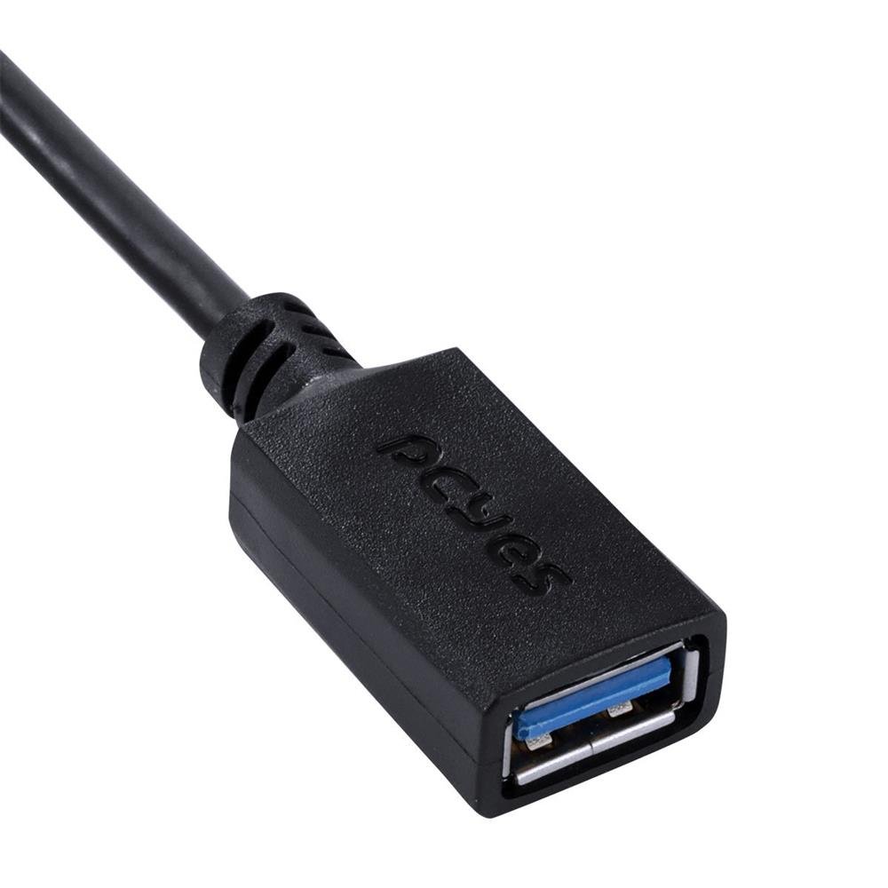 Cabo Adaptador Otg Tipo C Para Usb A 3.0 Para Celular Smartphone 15 Cm Preto - P3amup-15
