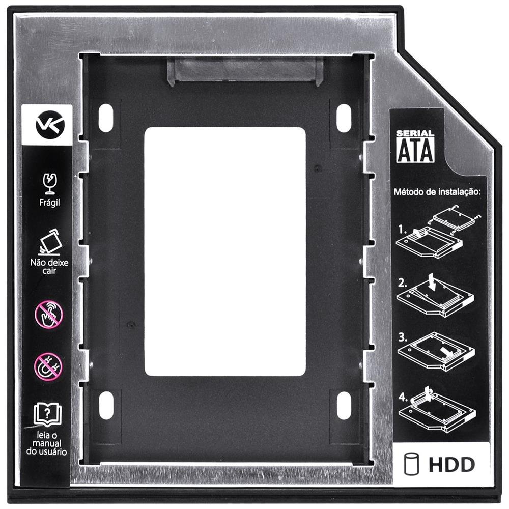 Adaptador Caddy Para Hd Ou Ssd Gaveta Dvd Notebook Sata 9.5mm Ac-95