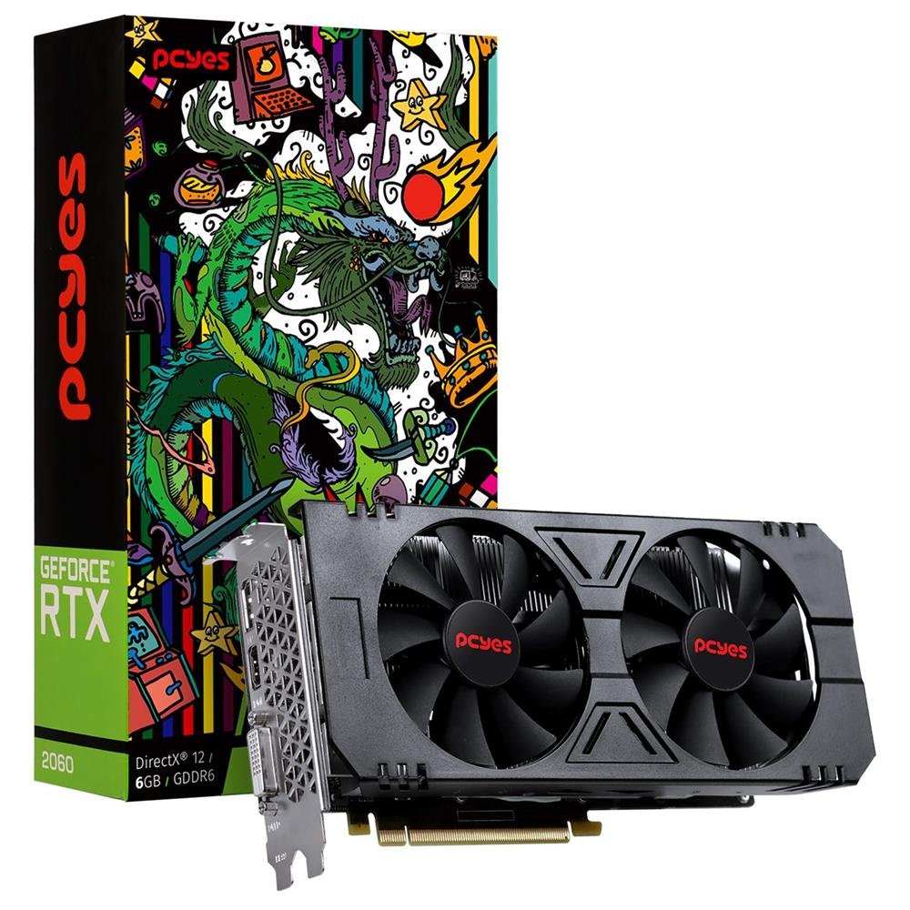 Placa De Video Nvidia Geforce Rtx 2060 6gb Gddr6 192 Dual-fan Graffiti Series - Pa2060rtx6gdf