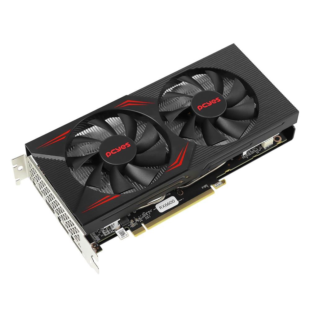 Placa De Video Amd Radeon Rx 6600 8gb Gddr6 128 Bits Dual-fan Graffiti Series - Pjrx6600gr68gbgs