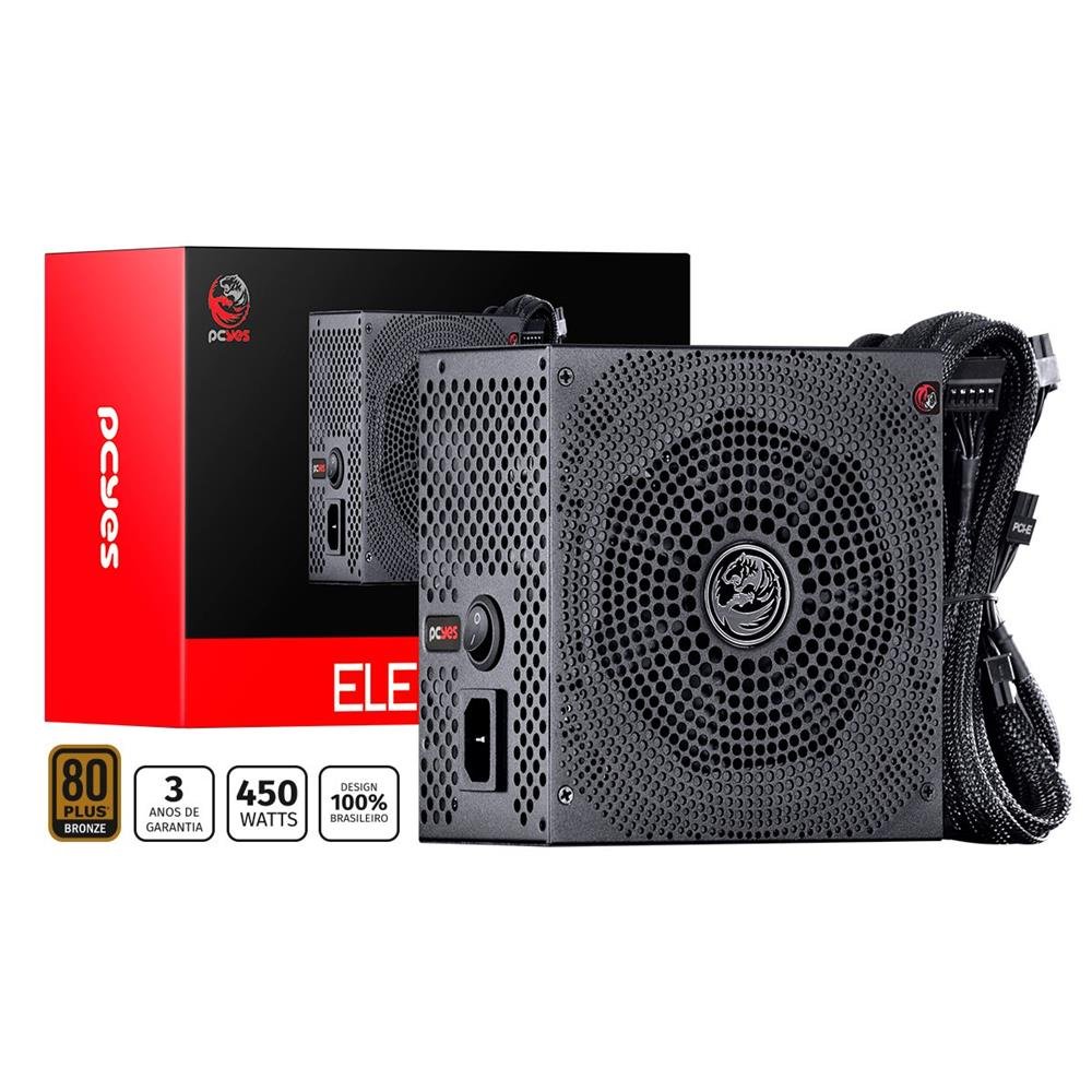 Fonte Gamer Pcyes Electro V2 450w 80 Plus Bronze - Elecv2pto450w