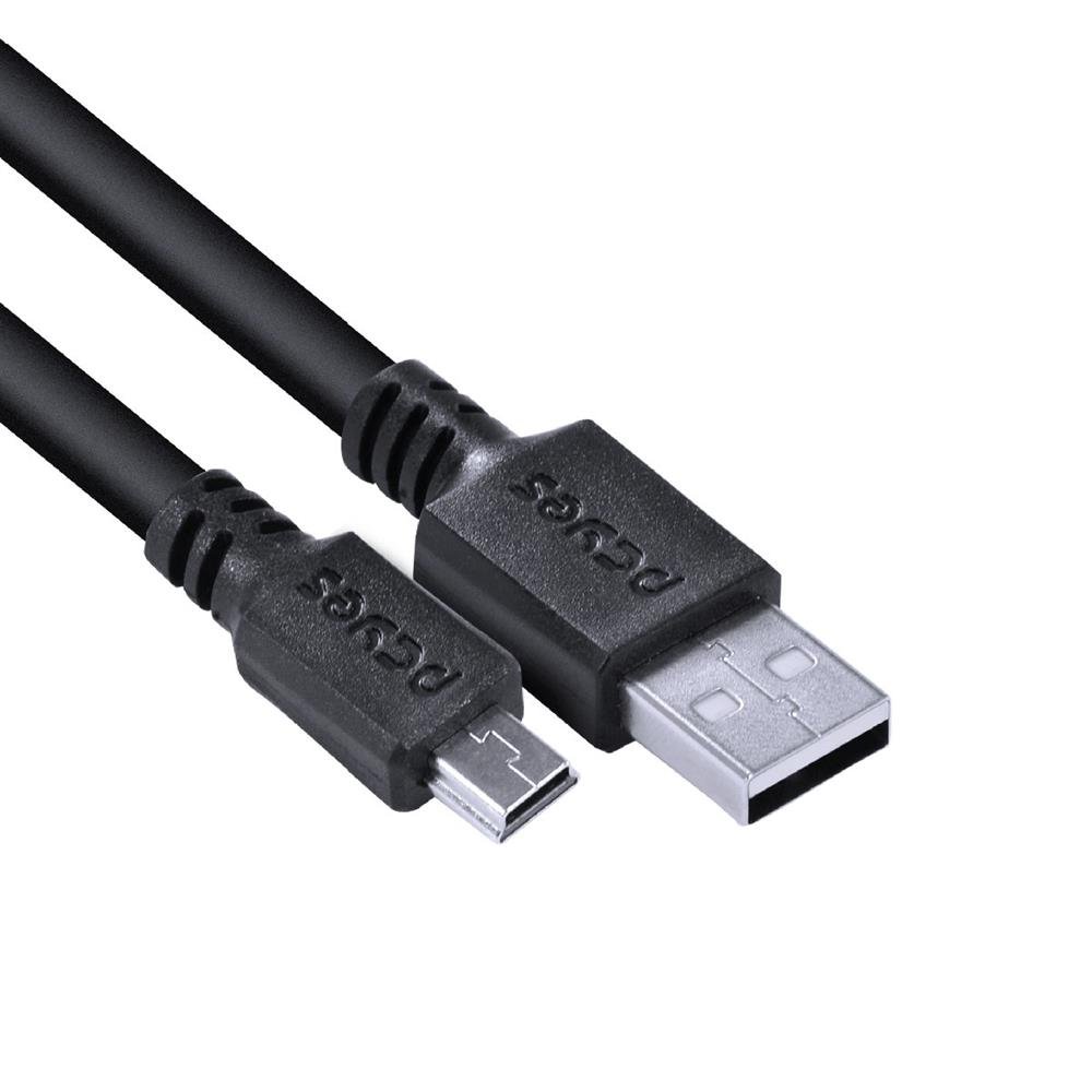Cabo Usb A 2.0 Macho Para Mini Usb B Macho 28awg Puro Cobre 1 Metro - Puanm2-1