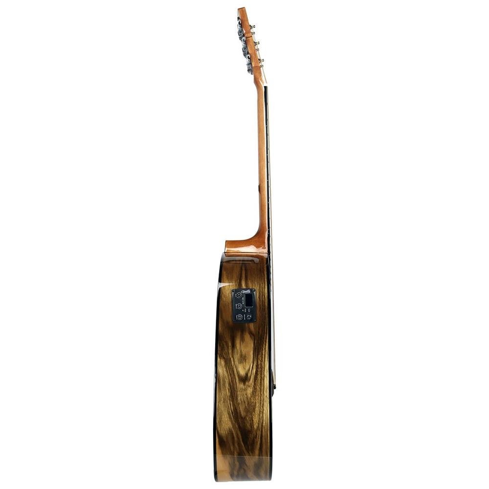 Violão Elétrico Vesúvio 41" - Tampo E Corpo Em Dao - Acabamento Gloss Hq - Eq 4 Bandas - Tvv1954