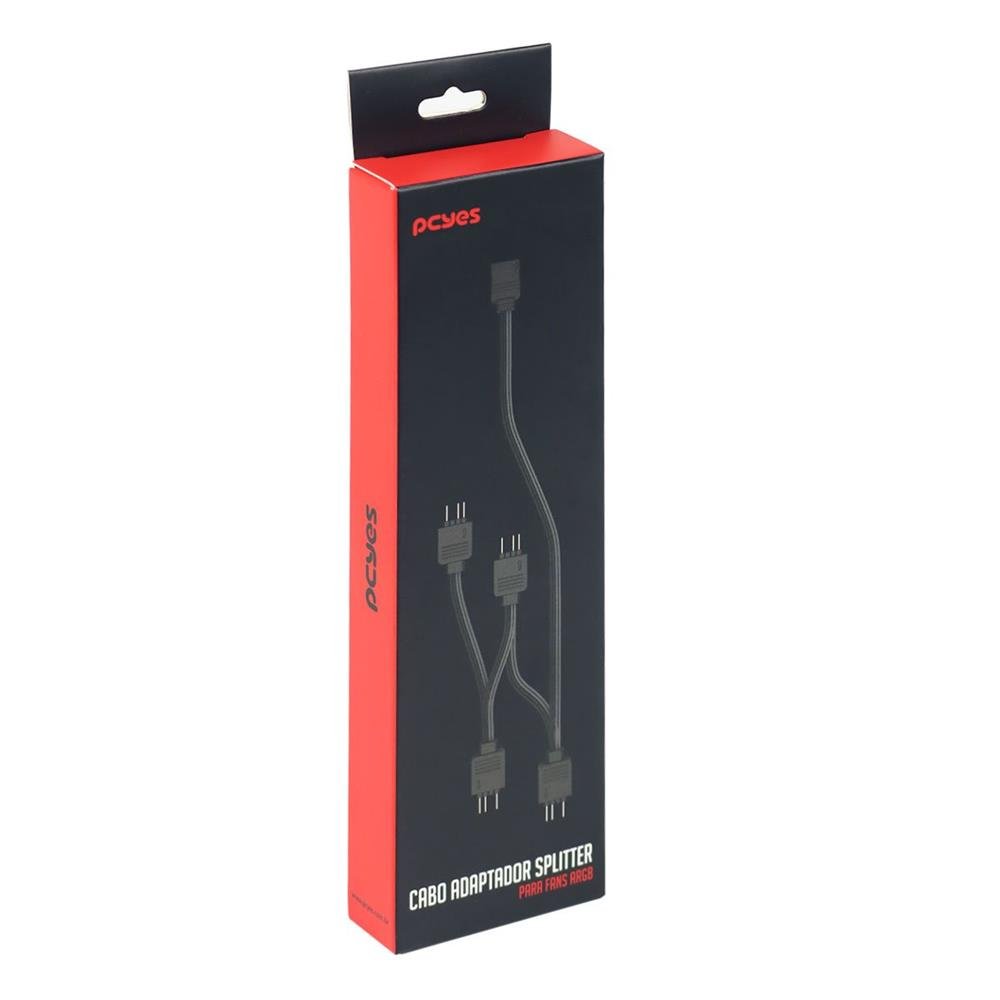 Cabo Adaptador Splitter Para Fans Argb 1 Entrada 4 Saidas Pcyes - Sptargb4pcy