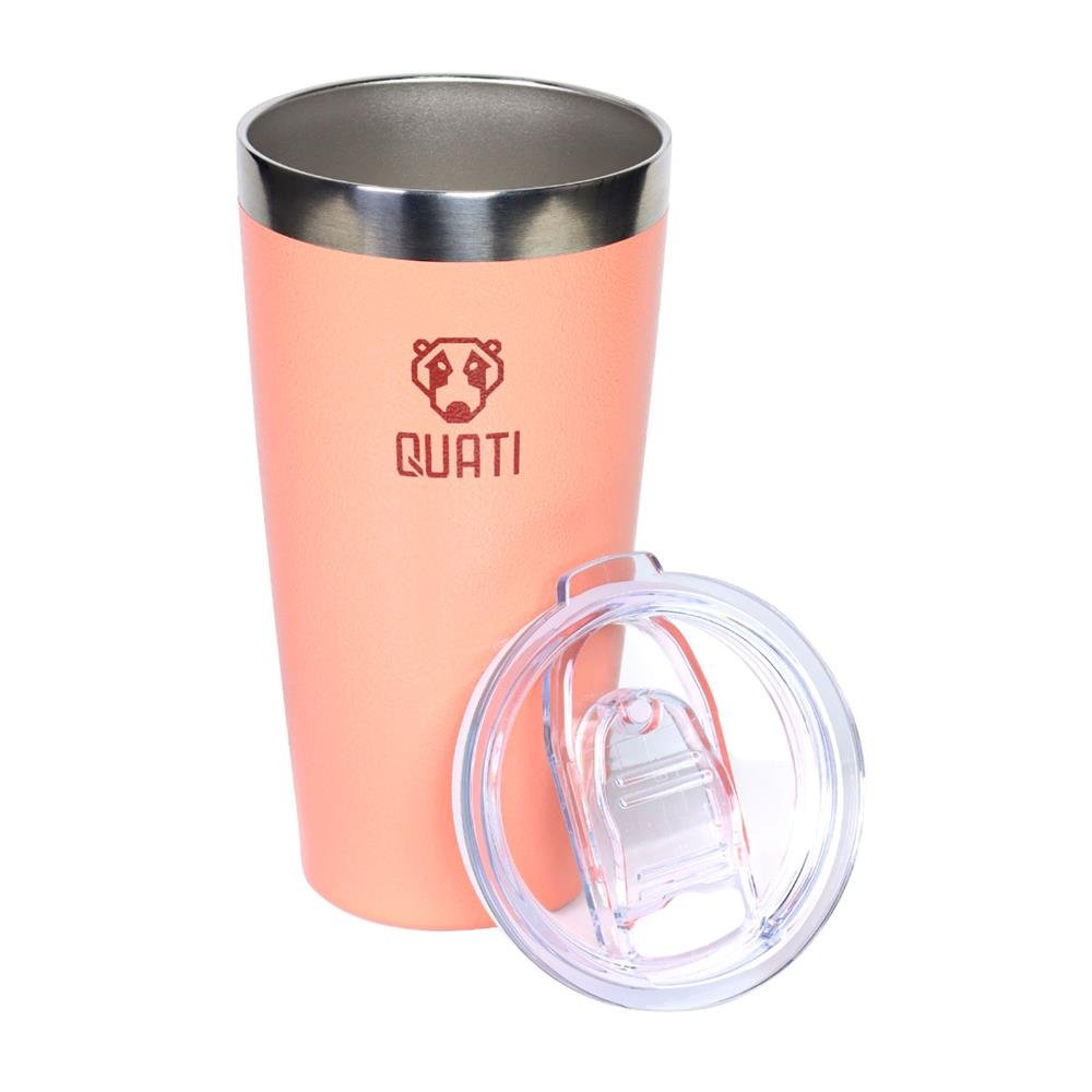 Copo Termico Quati Com Tampa 473ml Coral - Ccct473