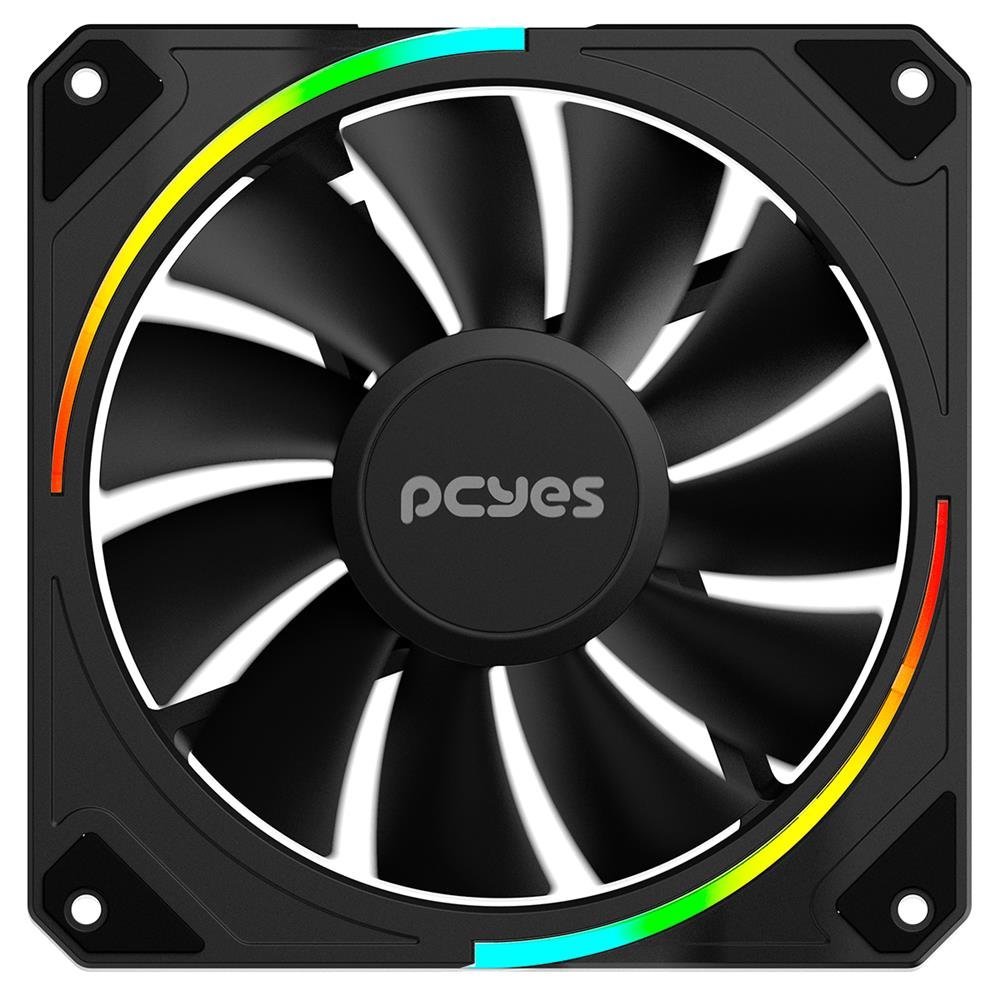 Cooler Fan Para Gabinete Sangue Frio 3 Argb Black Vulcan 120mm Pcyes - Argbsf3br