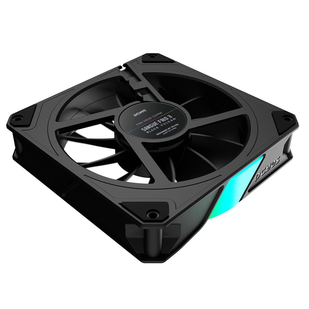 Cooler Fan Para Gabinete Sangue Frio 3 Argb Black Vulcan 120mm Pcyes - Argbsf3br