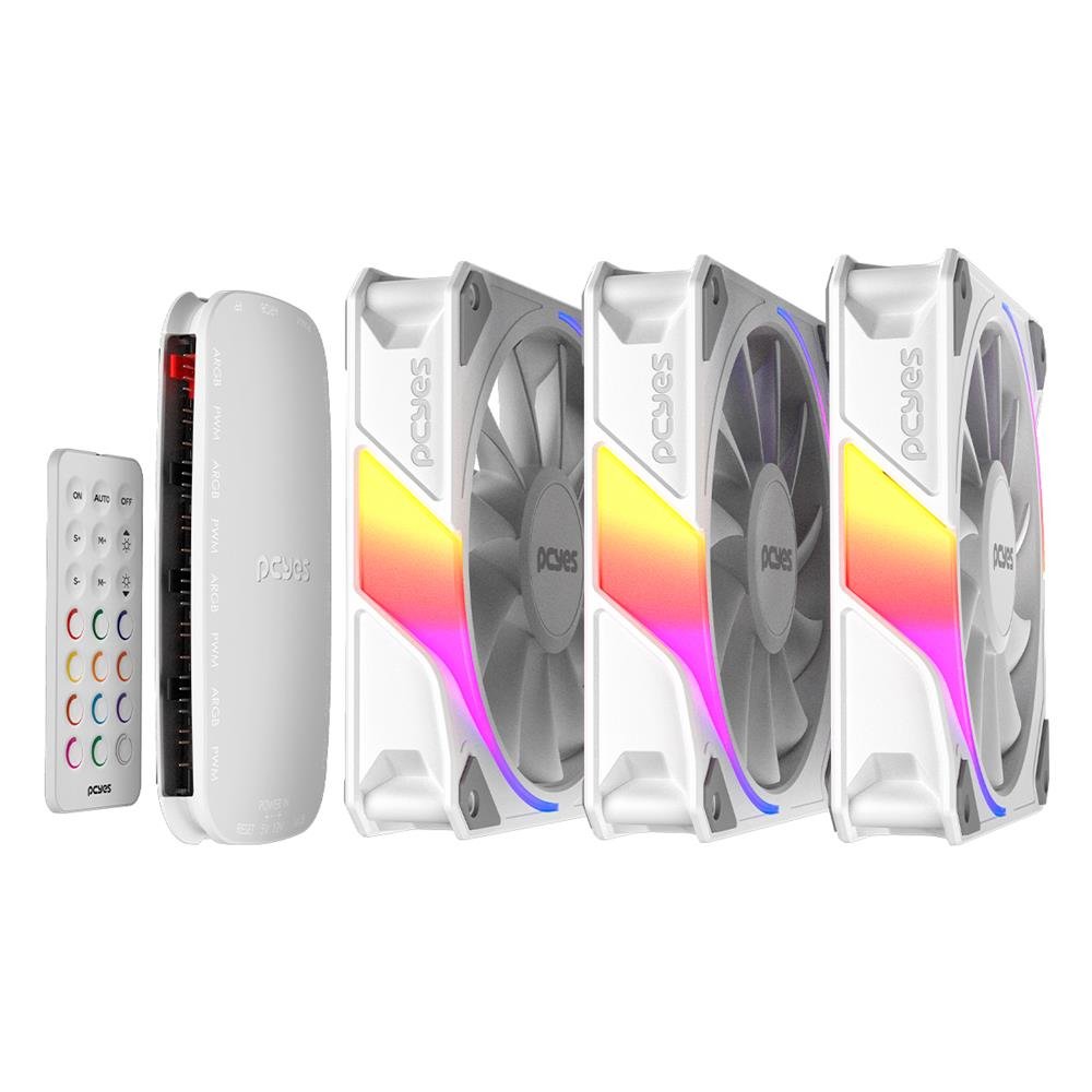 Kit Cooler Fan Para Gabinete 3un Sangue Frio 3 Argb White Ghost 120mm Pcyes - K3argbsf3wgbr