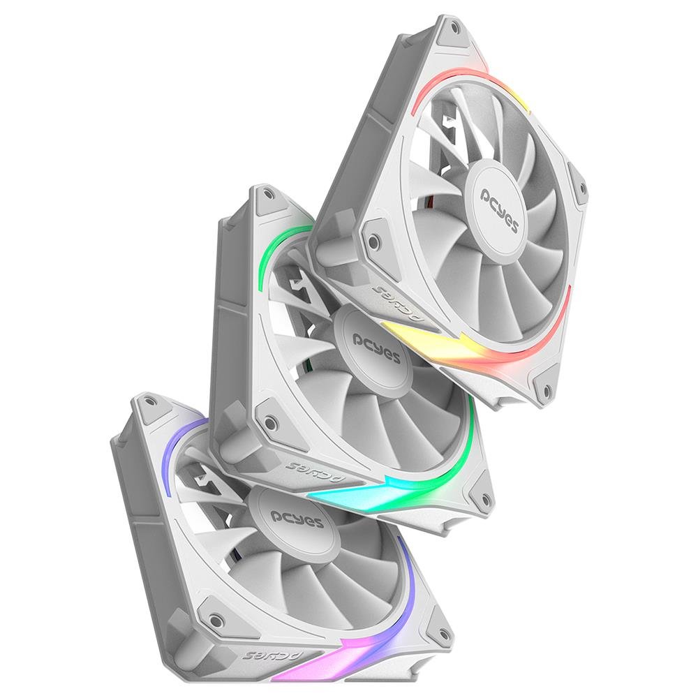 Kit Cooler Fan Para Gabinete 3un Sangue Frio 3 Argb White Ghost 120mm Pcyes - K3argbsf3wgbr