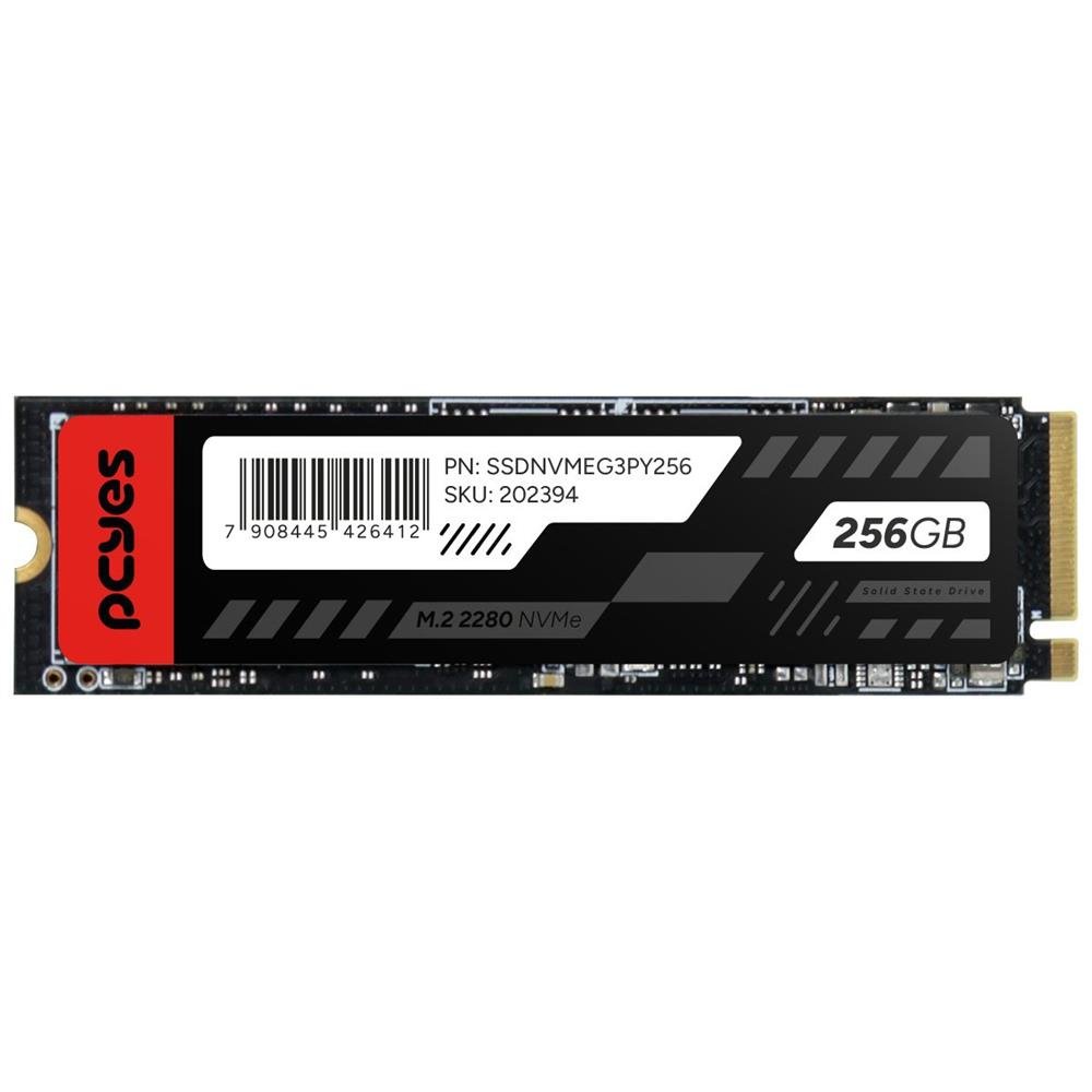Ssd Pcyes M.2 2280 Nvme Pcie 3.0x4 256gb - Leitura 2019mb Gravação 1052mb/s - Ssdnvmeg3py256