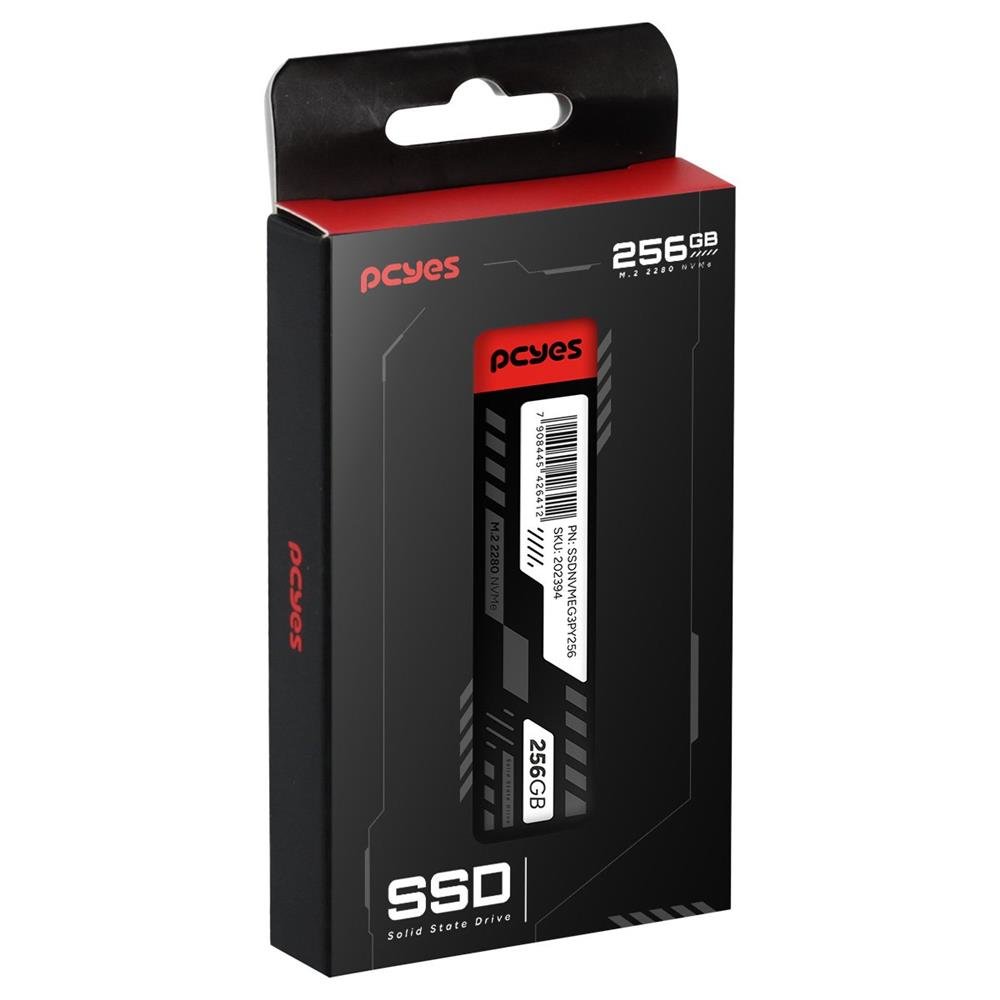 Ssd Pcyes M.2 2280 Nvme Pcie 3.0x4 256gb - Leitura 2019mb Gravação 1052mb/s - Ssdnvmeg3py256