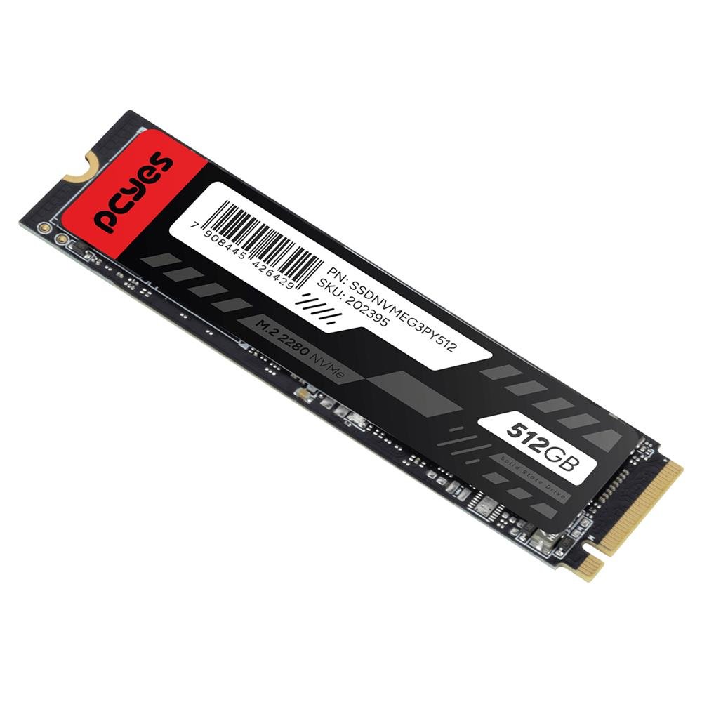 Ssd Pcyes M.2 2280 Nvme Pcie 3.0X4 512Gb - Leitura 2200Mb Gravação 1700Mb/S - Ssdnvmeg3py512