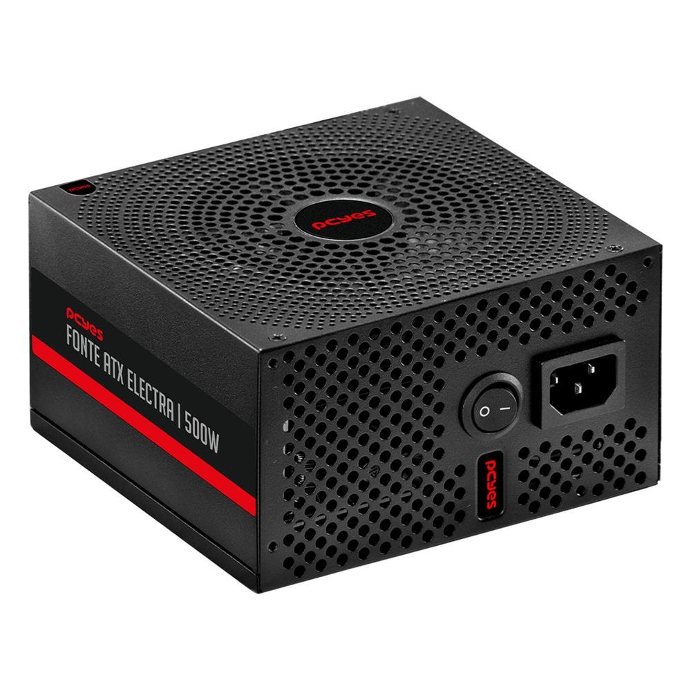 Fonte Atx Pcyes Electra 500w Pfc Ativo - Elec500w