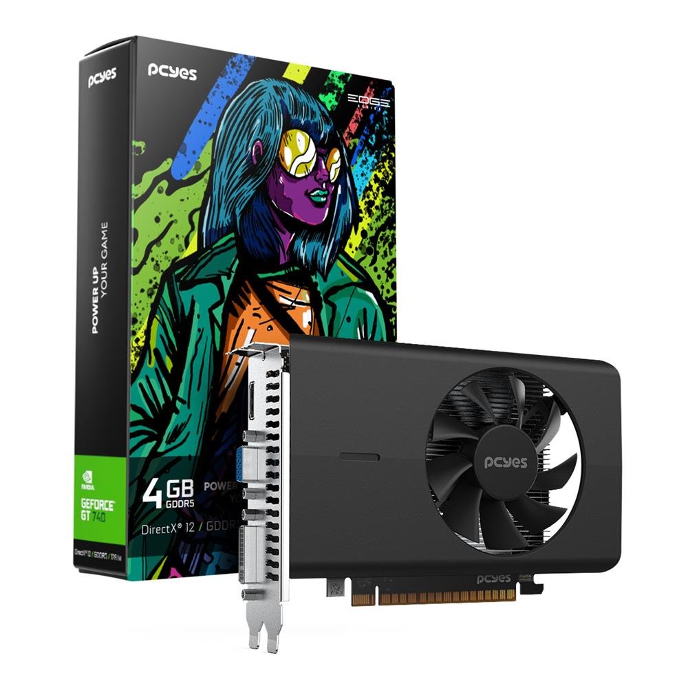 Gpu Nvidia Geforce Gt740 4gb Gddr5 128 Bit Single Fan Projeto Edge - Pvgt740gb4pe