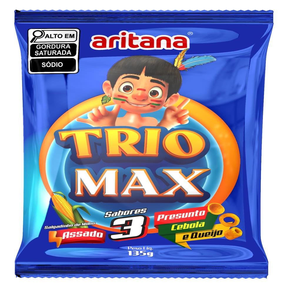 Salgadinho De Milho Trio Max 10X135G