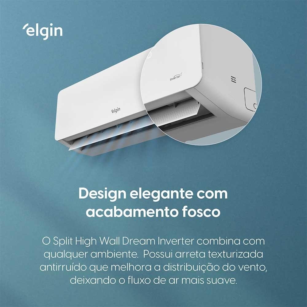 Ar-condicionado Split Inverter Ii 12000 Btus Elgin Eco com Wi-fi Integrado High Wall Só Frio 45hjfi12c2wb/45hjfe12c2cb 220v