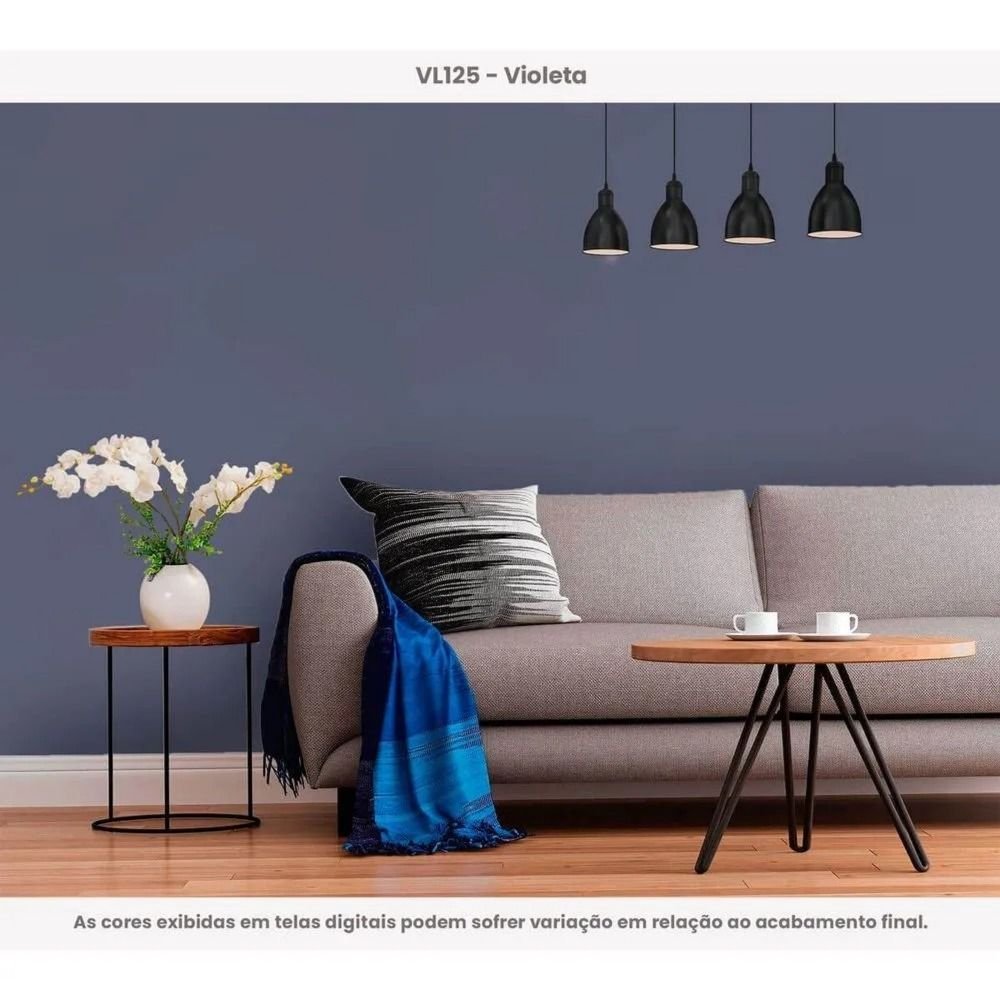 Tinta Acrílica Econômica Semibrilho 3,6 L Vl125 Violeta Vitória Régia