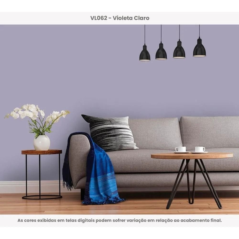 Tinta Acrílica Premium Semibrilho 3,6l 063vl062 Violeta Claro Citycolor