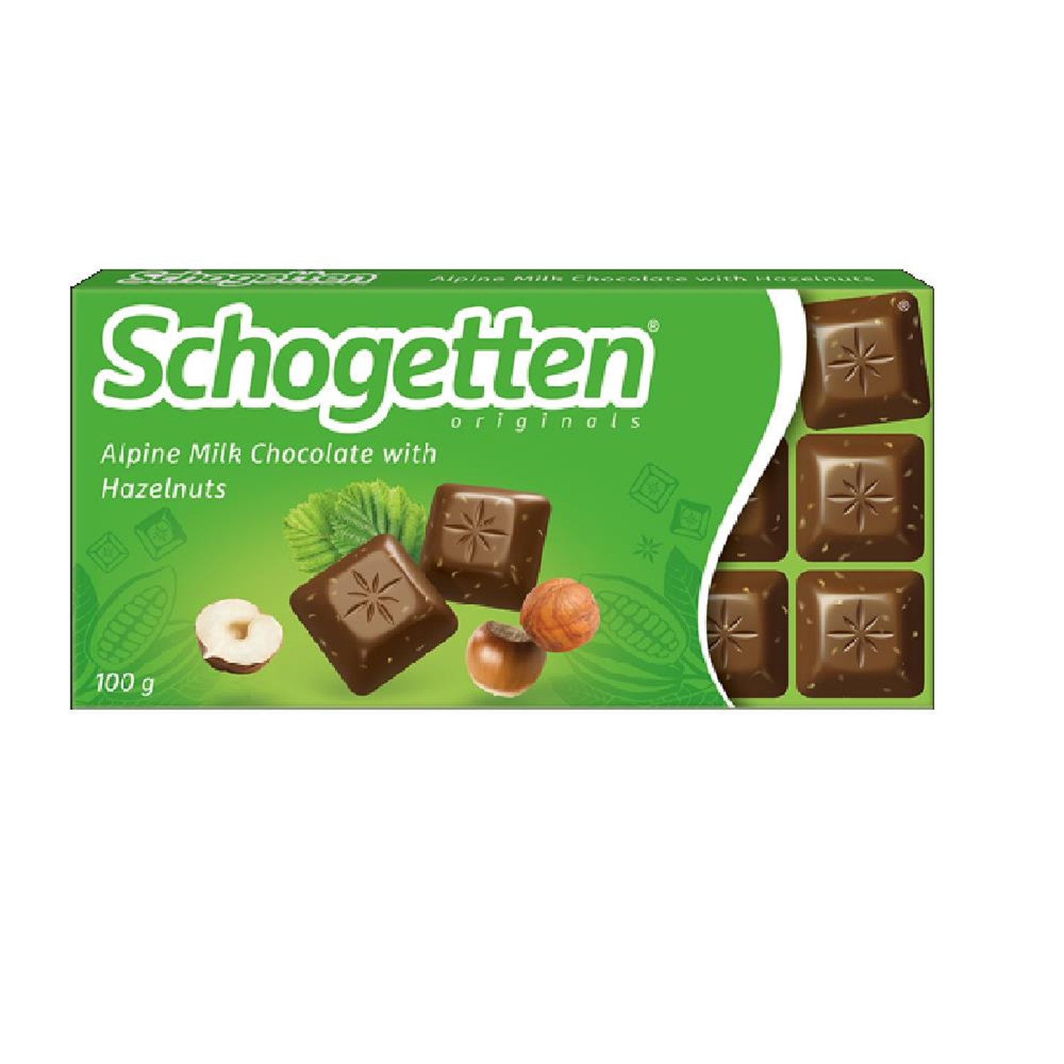 Chocolate Com Avelãs Schogetten 100G - Contém 18 Bombons Separados
