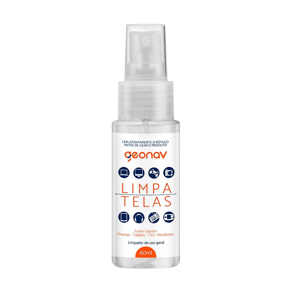 Limpa Telas Geonav 60ml + Pano de Microfibra