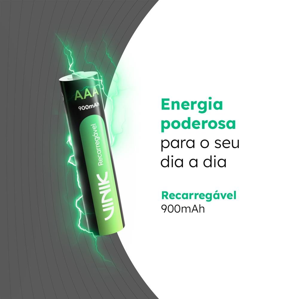 Pilha Recarregável Aaa C/2 - 900mah 1.2v - Vp3ab2r