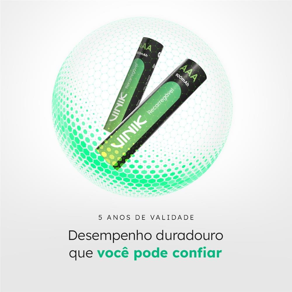 Pilha Recarregável Aaa C/2 - 900mah 1.2v - Vp3ab2r