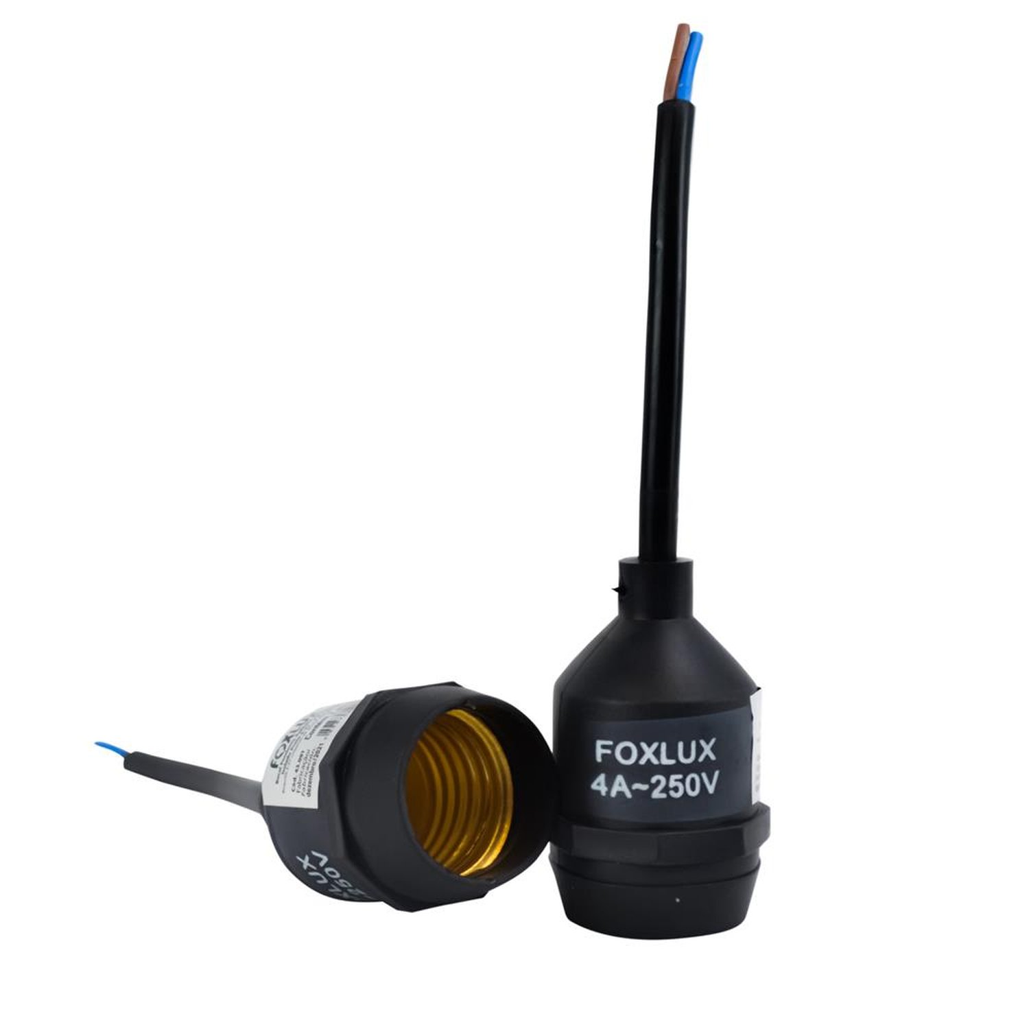 Bocal E-27 Rabicho Borracha Isolado Foxlux