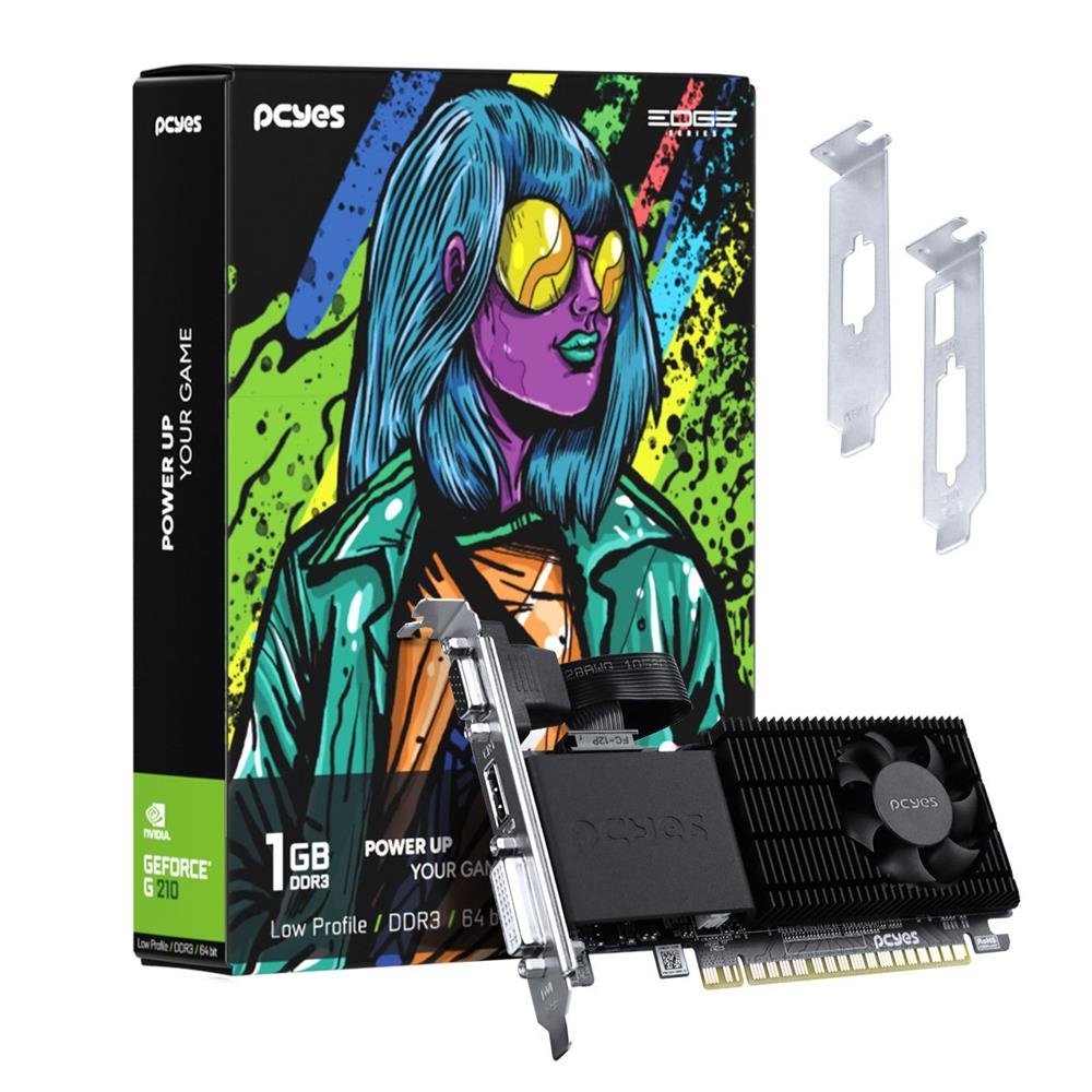 Gpu Nvidia Geforce G 210 1gb Ddr3 64 Bit Projeto Edge Low Profile Single Fan - Ppe210dr3sfbr