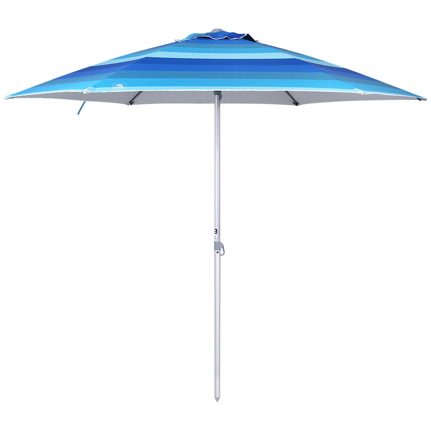 Guarda-Sol Milagres 2,40 M Degrade Azul Aluminio Varetas Fibra De Vidro Premium - Bel
