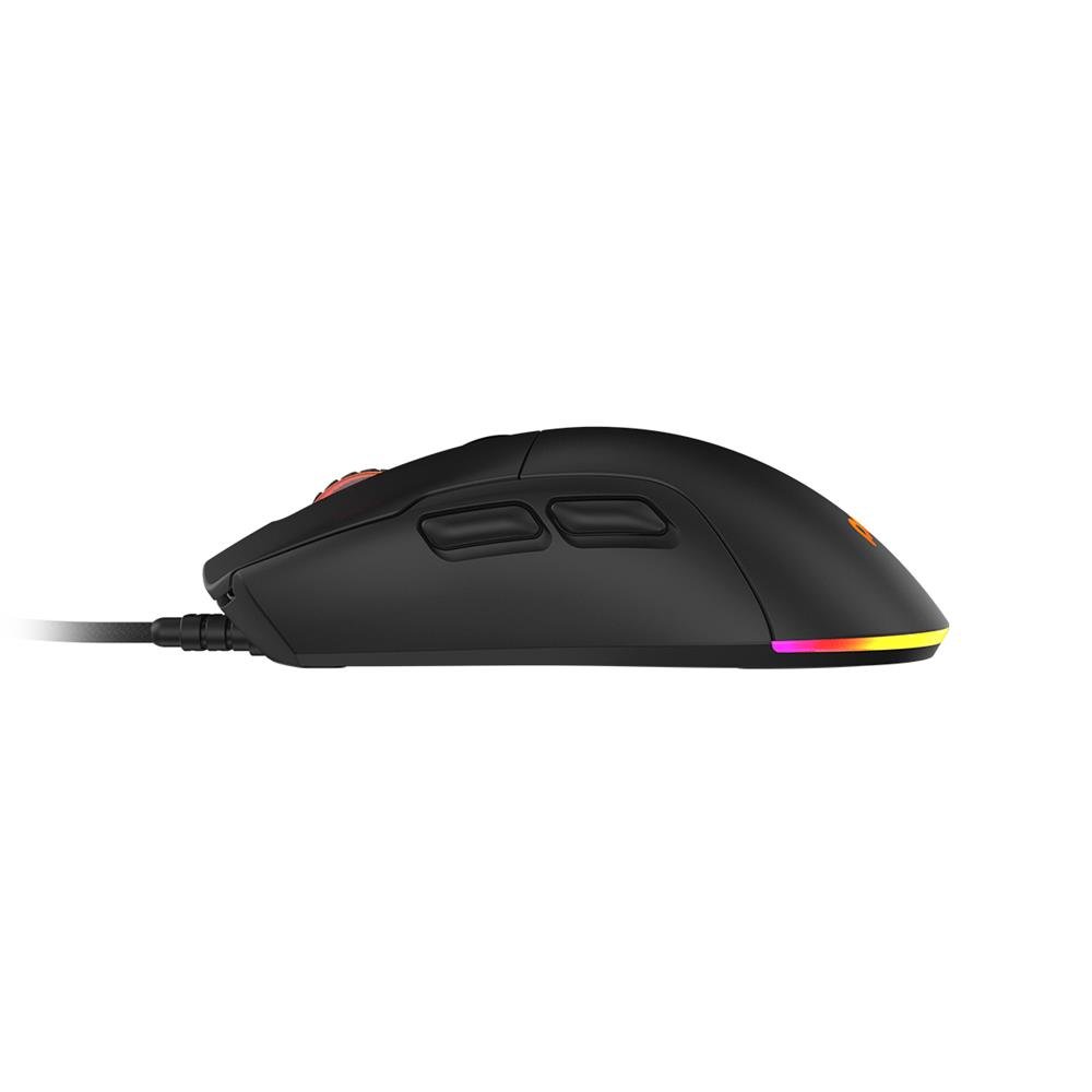 Mouse Gamer Pcyes Malus Black Vulcan - 12400 Dpi - Rgb - 6 Botões - Pmgmbv