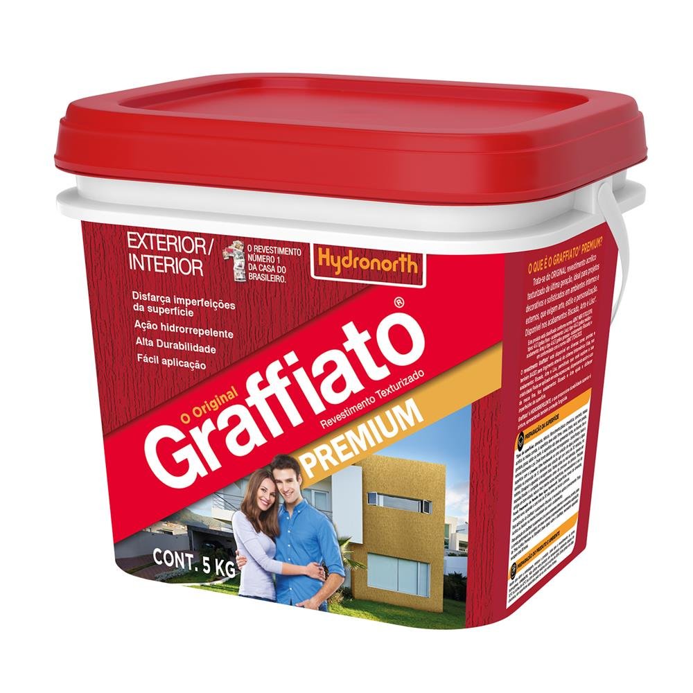 Graffiato Premium Riscado Hydronorth Areia Galao Plastico 5 Kg