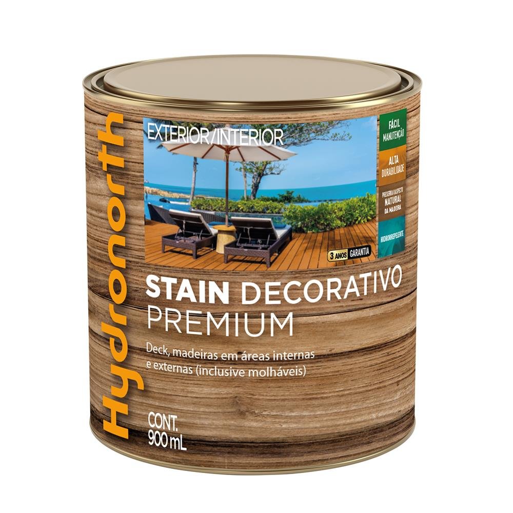 Stain Decorativo Premium Acetinado Hydronorth Natural Lata 900 Ml