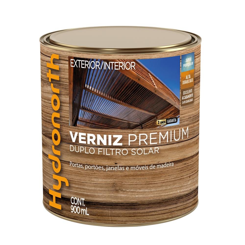 Verniz Premium Acetinado Hydronorth Natural Lata 900 Ml