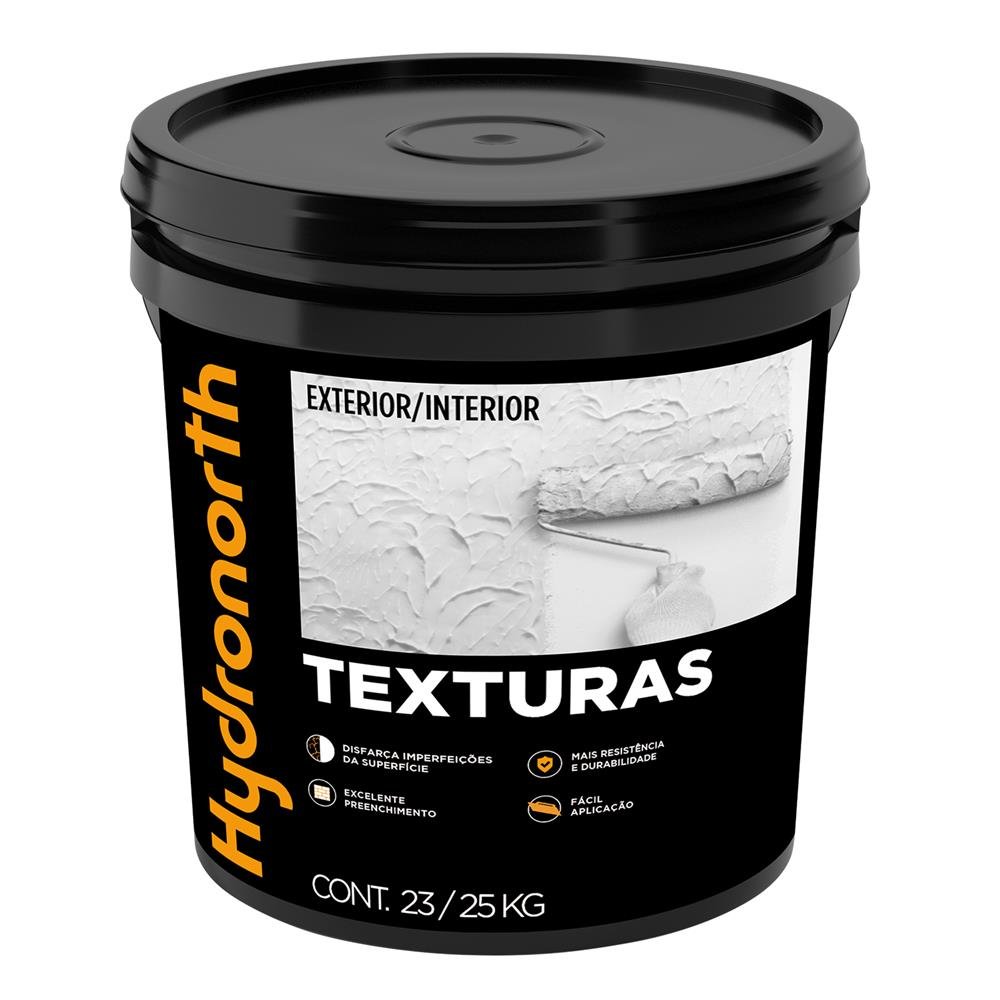 Textura Rolada Alta Performance Externa Hydronorth Branco Balde Plastico 23 Kg