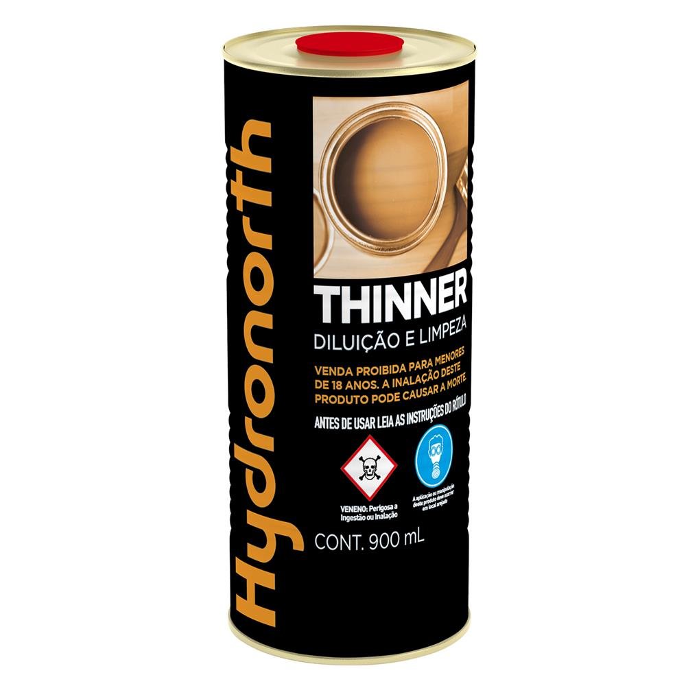 Thinner Diluente (Solvcryll) Hydronorth Incolor Lata Cilindrica 900 Ml