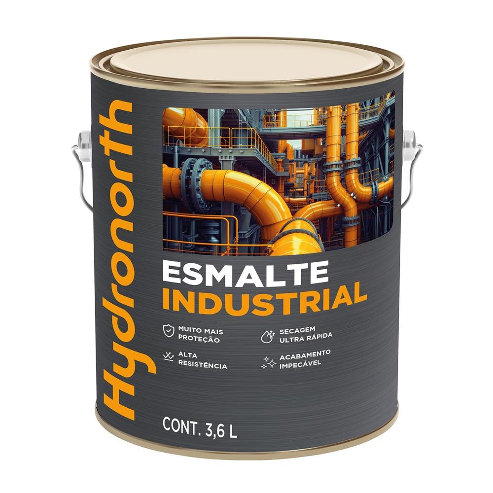 Esmalte Industrial Brilhante Hydronorth Amarelo Ouro 10 Yr 8/14 Galao 3,6 L
