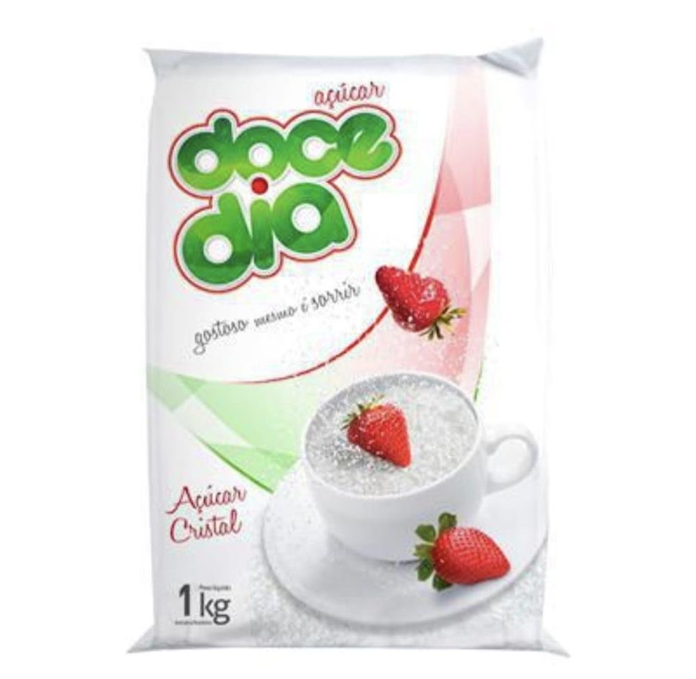 Açucar Doce Dia Cristal 1kg - Fardo Com 30 unidades