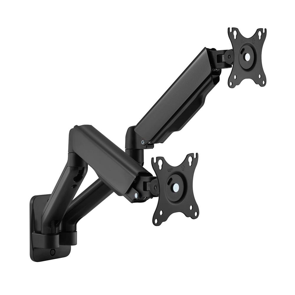 Suporte De Parede Para 2 Monitores Articulado De 17 A 32" Assistido Por Mola - Plmsm05a