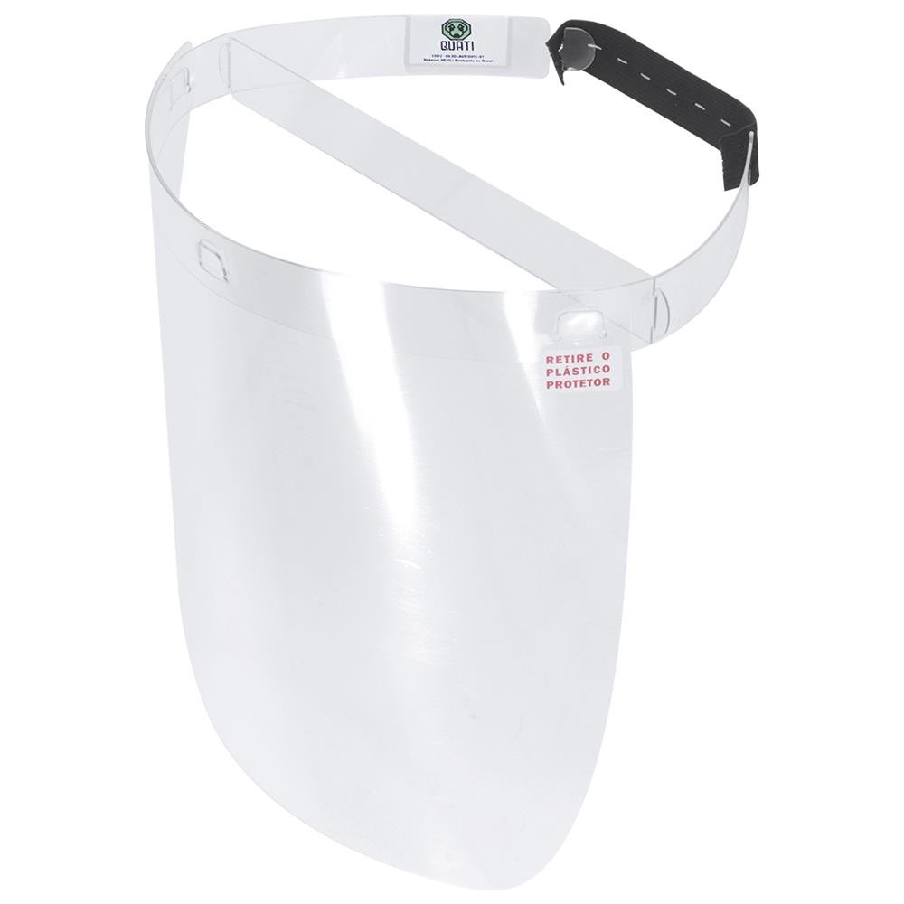 Máscara De Proteção Facial Face Shield Eco Petg Com 10 Unidades