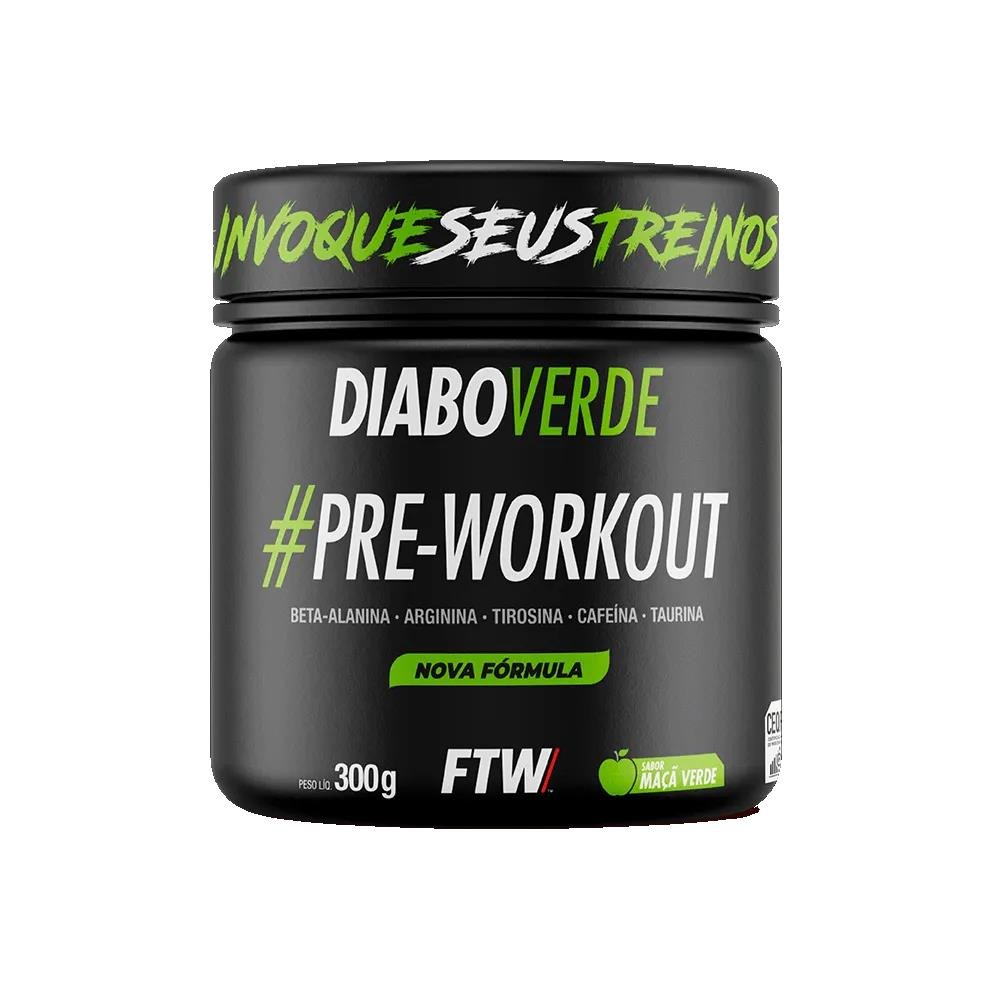 Pre Treino Diabo Verde 300g Sabor Maçã Verde