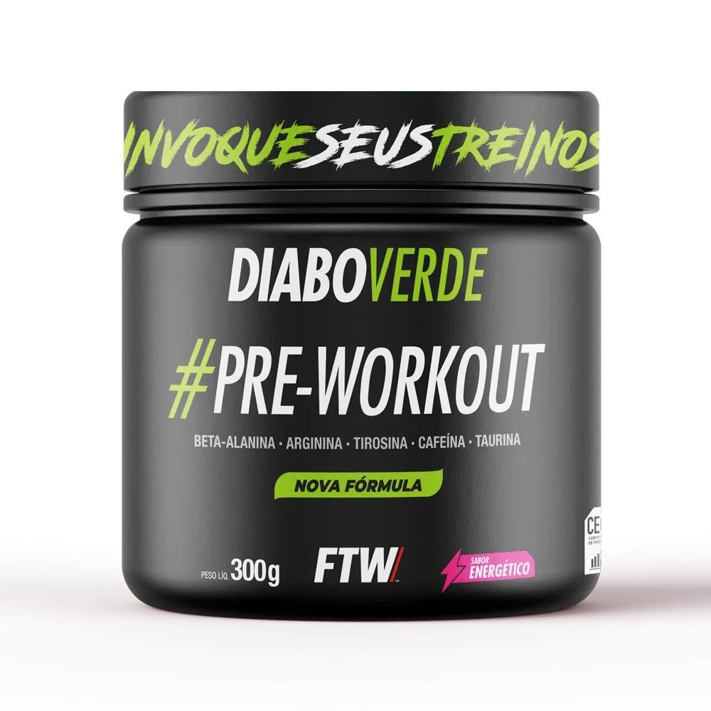Pre Treino Diabo Verde 300g Sabor Energético